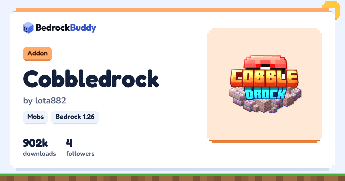 Cobbledrock · Minecraft Bedrock Addon | BedrockBuddy