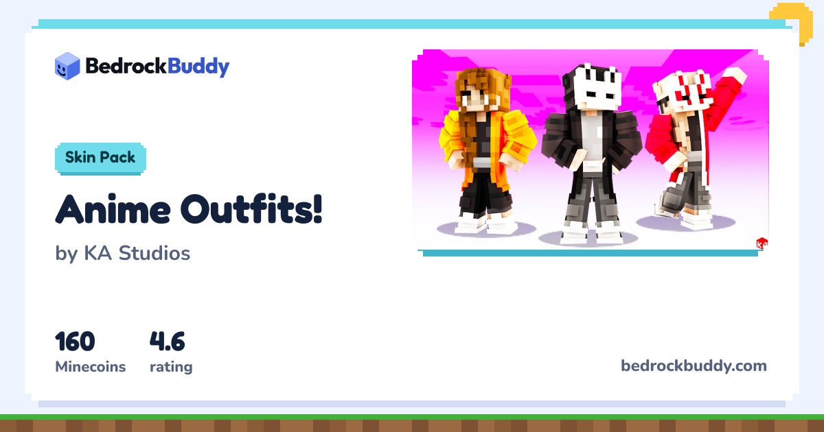 Anime Outfits! by KA Studios · Minecraft Skin Pack | BedrockBuddy
