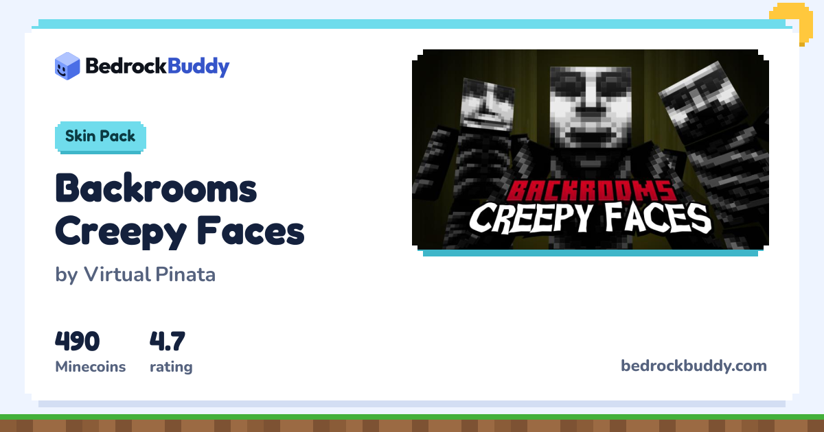 Backrooms Creepy Faces by Virtual Pinata · Minecraft Skin Pack ...