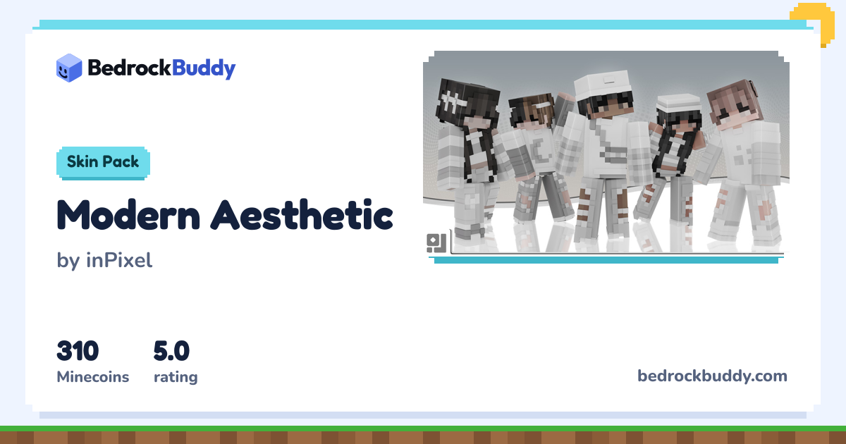 Modern Aesthetic by inPixel · Minecraft Skin Pack | BedrockBuddy