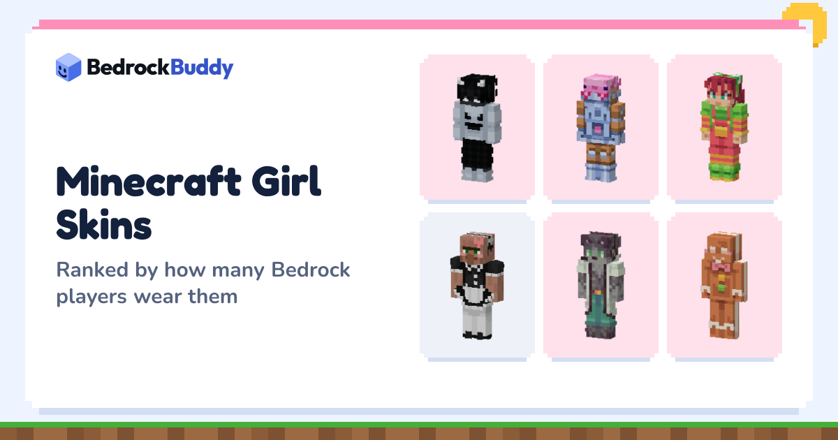 Top Minecraft Girl Skins - Most Worn on Bedrock